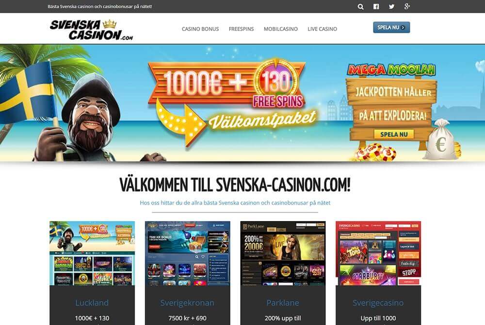 Välkommen till Svenska-casinon.com
