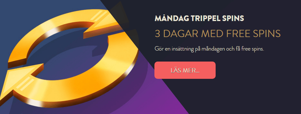 Betspin måndag freespins