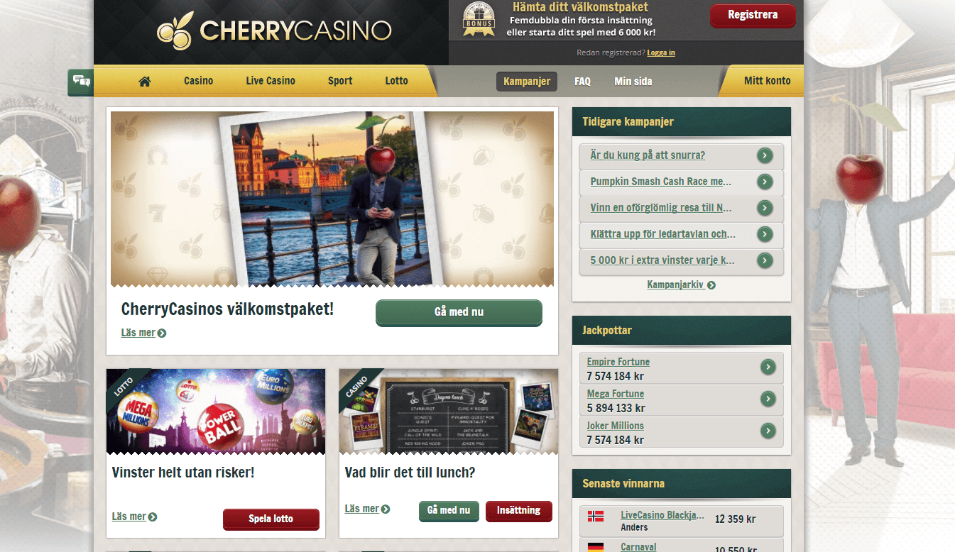 Cherry Casino freespins erbjudande