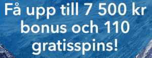 KarlCasino 7500 kronor och 110 gratisspins