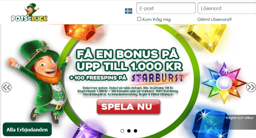 Potsofluck freespins under hela februari