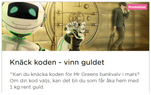 MrGreen vinn ett 1 kg guld