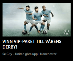 Betsafe vinn vip-pakjet till derby mellan City - United