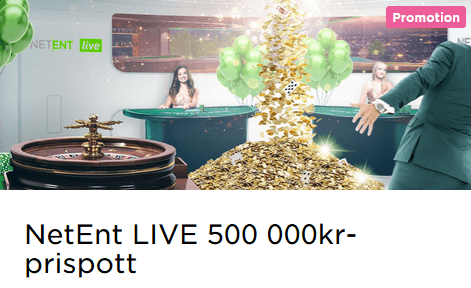 MrGreen NetEnt LIVE 500 000 kr prispott