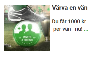 Unibet nätcasino Värva en vän 1000 kr + 50% vinstboost