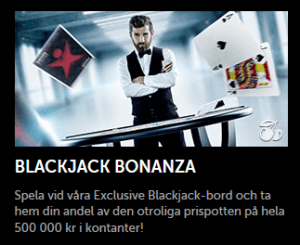 Nätcasino Betsafe Blackjack Bonanza Vinn din del av 500 000 kr i kontanter i vår turnering!