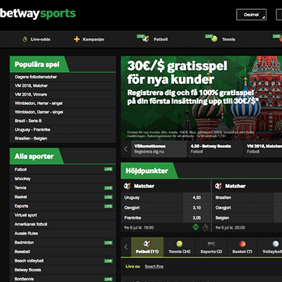 Betway freespins