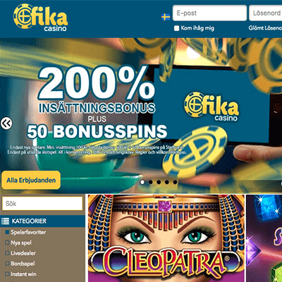 Fika Casino bonus