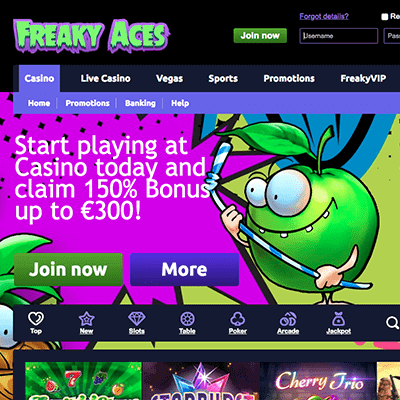 Freaky Aces freespins