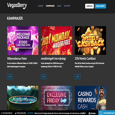 VegasBerry freespins