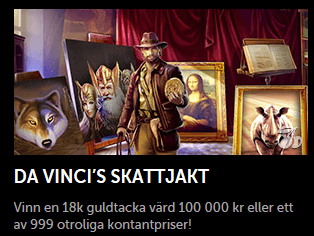 Nätcasino Betsafe - Da Vinci’s skattjakt - En guldtacka i 18k guld och en massiv prispott!