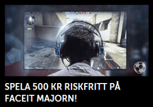 Nätcasino Betsafe Få 500 kr i riskfria spel på cs:go majorn!