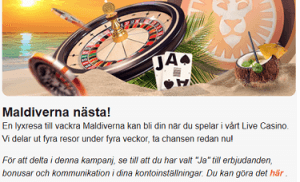 Nätcasino LeoVegas - 4 sätt att vinna en resa till Maldiverna!