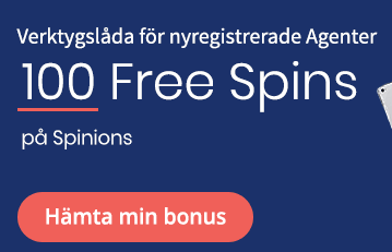 Nätcasino Agent Spinner - verktygslåda för nyregistrerade agenter: 100 freespins på casinospel Spinions!