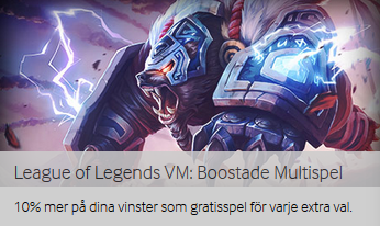 Nätcasino Betway - League of Legends VM: Boostade Multispel!