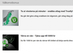 Nätcasino Unibet - gör uttag på minuter - registrera dig med bankID idag!