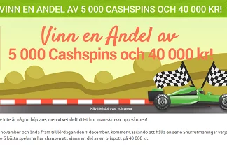 Nätcasino Casilando - Vinn en andel av 5 000 cashspins och 40 000 kr!
