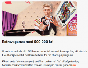 Nätcasino LeoVegas - Extravaganza med 500 000 kr!