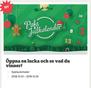 Nätcasino Paf - Pafs Julkalender - Dagliga erbjudanden!