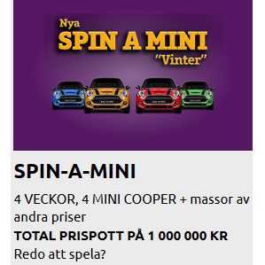 Vinn en Mini Cooper på Slotsmagic!
