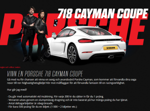 Vinn en Porsche 718 Cayman Coupe hos Spinit!
