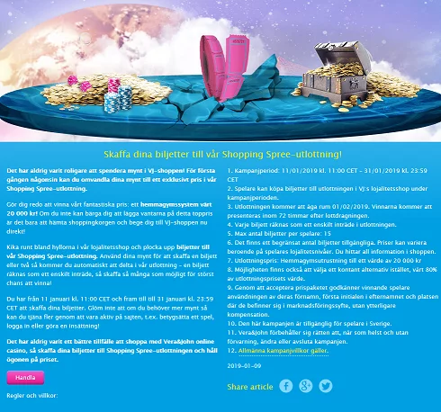 Så här fixar du biljetter till Shopping Spree-ulottningen hos Vera & John!