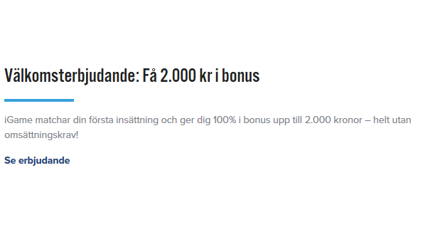 Öppna konto idag på iGame Casino och delta i 50 000 kronors turneringen!