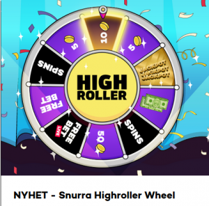 Vinn freespins, free bets & cash på Highroller Wheel!