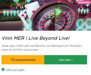 Vinn mer på Live Casino i Roulette och Blackjack på Mr Green!