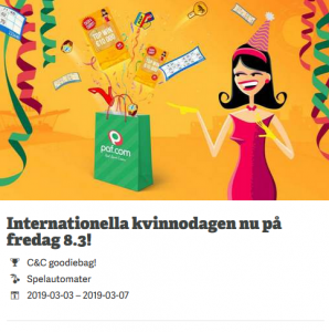 Fira Internationella Kvinnodagen med "goodiebag" på Paf casino!