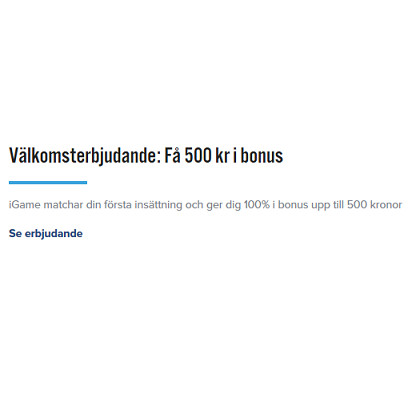 Gå med och hämta välkomstbonus på iGame Casino och delta i turneringen sedan!