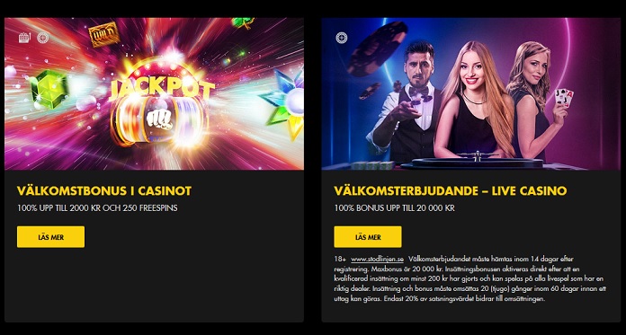 Klicka här och hämta upp till 20 000 kr bonuspengar i live casino på Bethard!