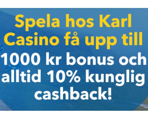 Hämta ny 1000 kr välkomstbonus på KarlCasino!