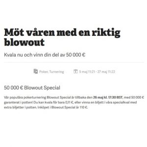 Vinn din del av 50 000 € i poker hos Paf!