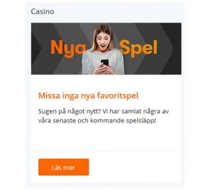 Prova de nya spelen hos online casino Betsson!