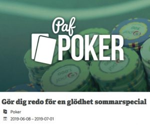 Sista rycket för nätpokern på Paf Casino!