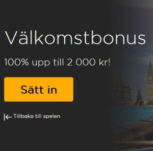 Hämta 100 % upp till 2000 kr nu hos Casino Cruise!