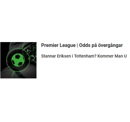 Färska odds på Premier League hos casino Unibet!