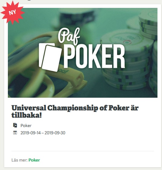 Vinn din plats till UCOP Poker på Paf Casino!