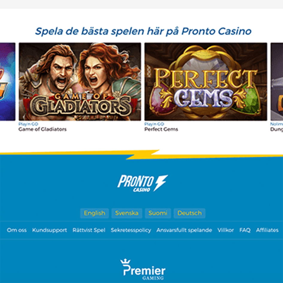 Pronto casino bonus